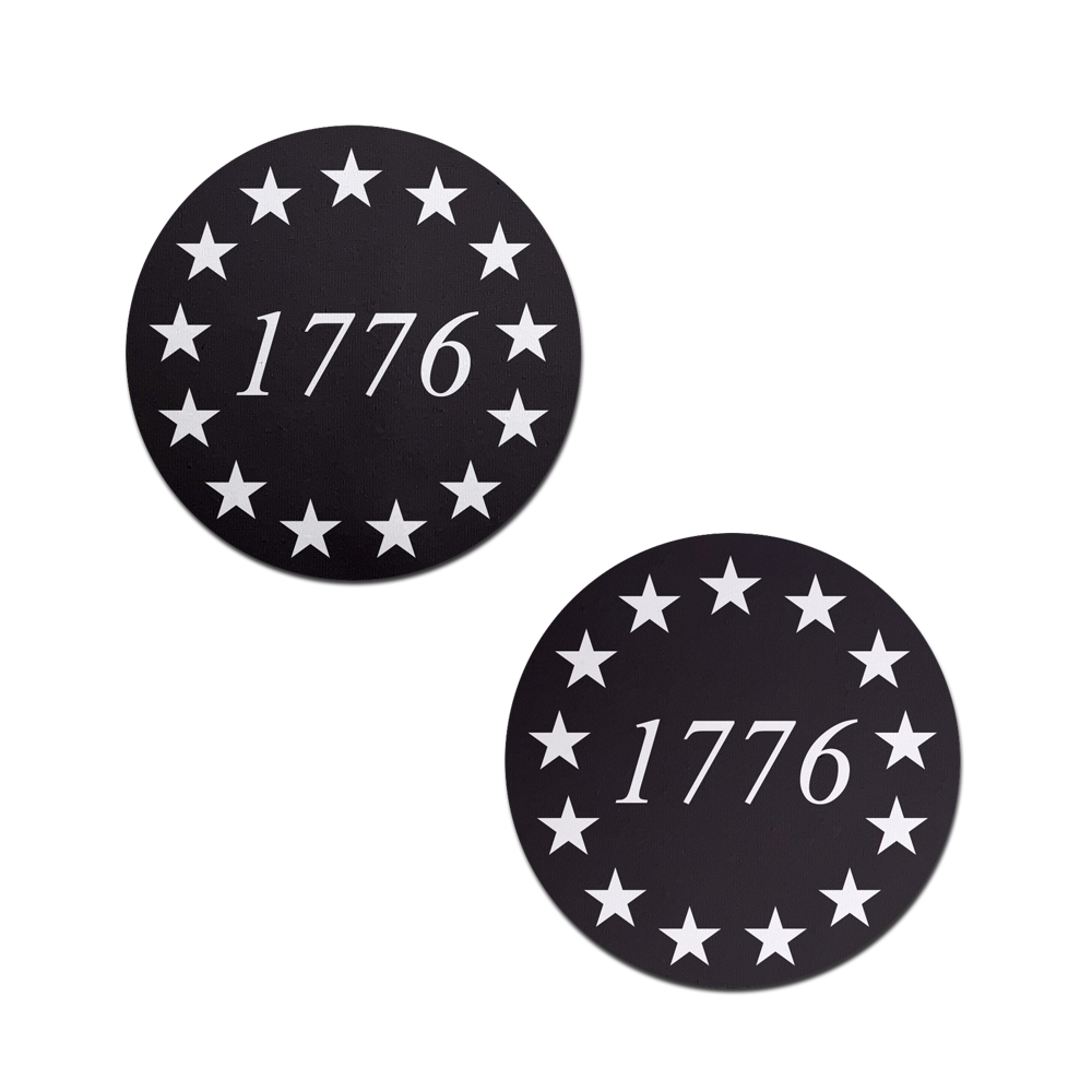 1776 Star Spangled Black & White Nipple Pasties by Pastease