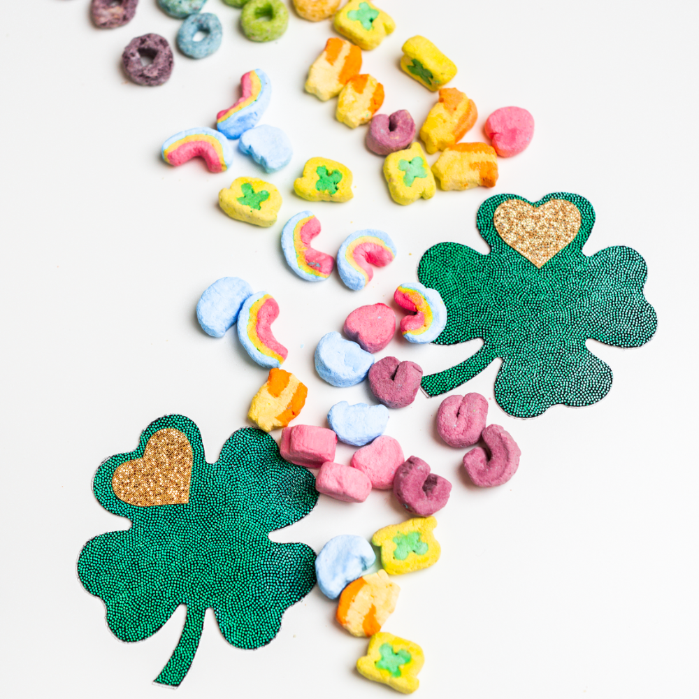 Four Leaf Clover: Holographic Green Shamrocks with Hearts o' Gold Nipple Pasties by Pastease®