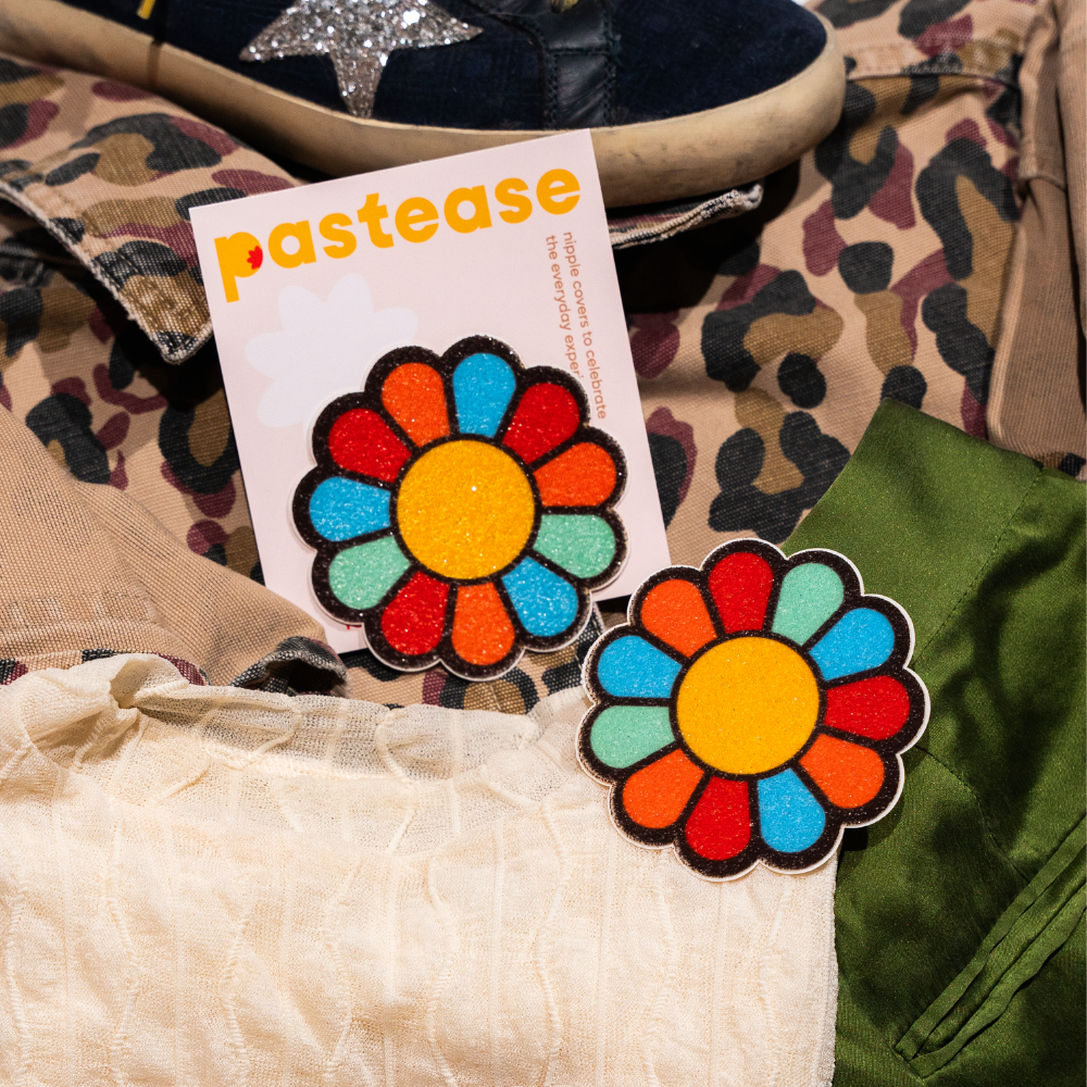 Rainbow Flower Pasties Hippy Rainbow Daisy Breast Covers by Pastease