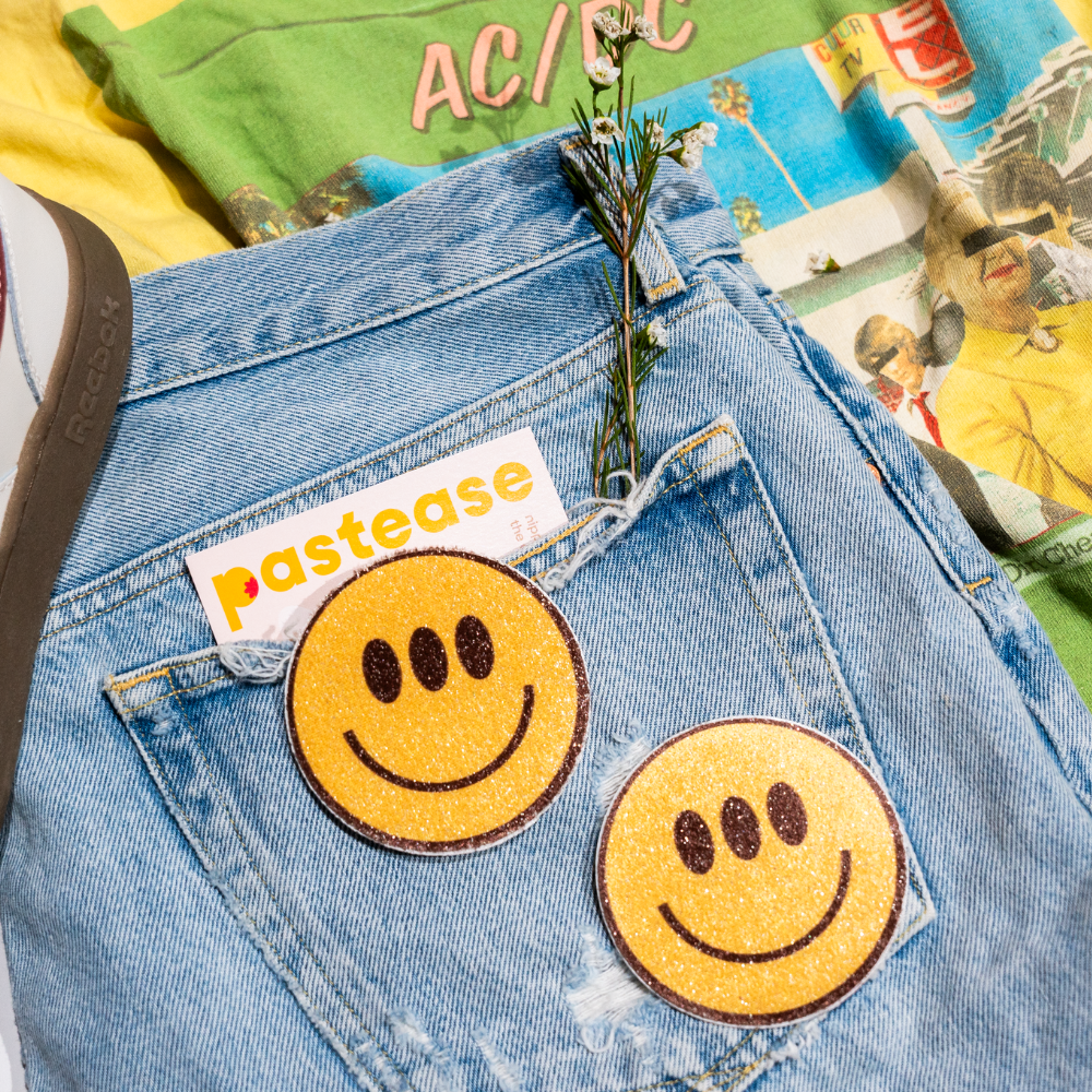 Trippy Smiley Face Pasties Three Eyed Yellow Breast Covers by Pastease