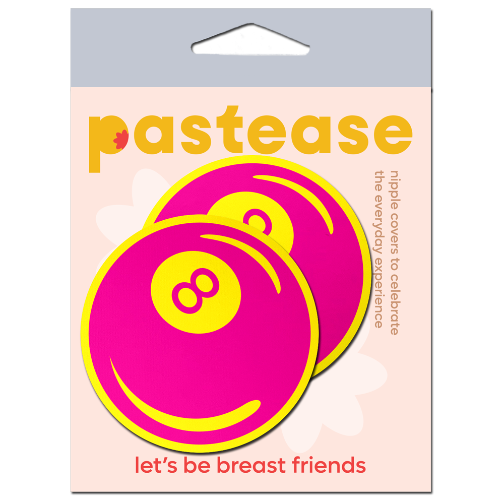 Neon Pink & Yellow 8-Ball Petal Breast Pasties by Pastease®