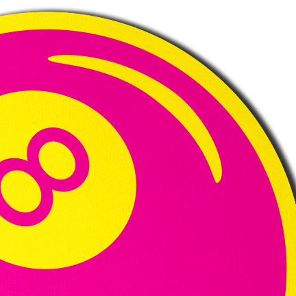 Neon Pink & Yellow 8-Ball Petal Breast Pasties by Pastease®