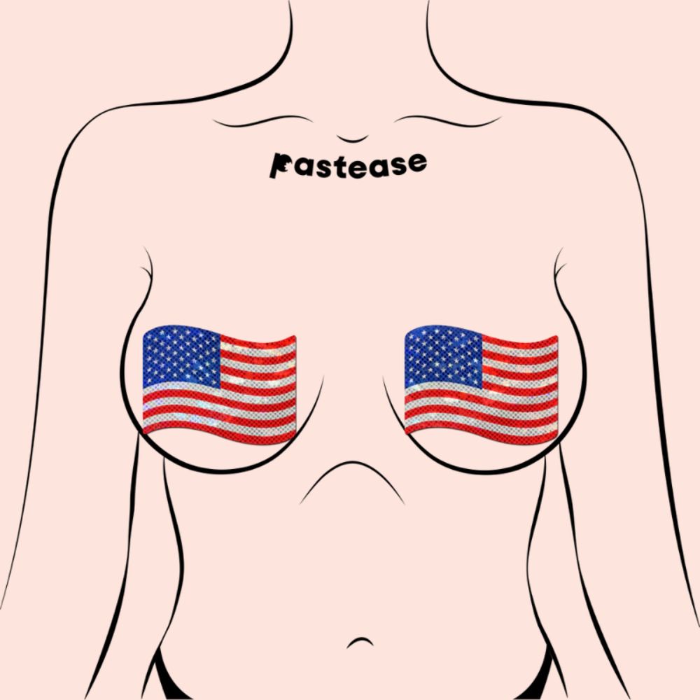 Flag: American USA Stars & Stripes Nipple Pasties by Pastease®