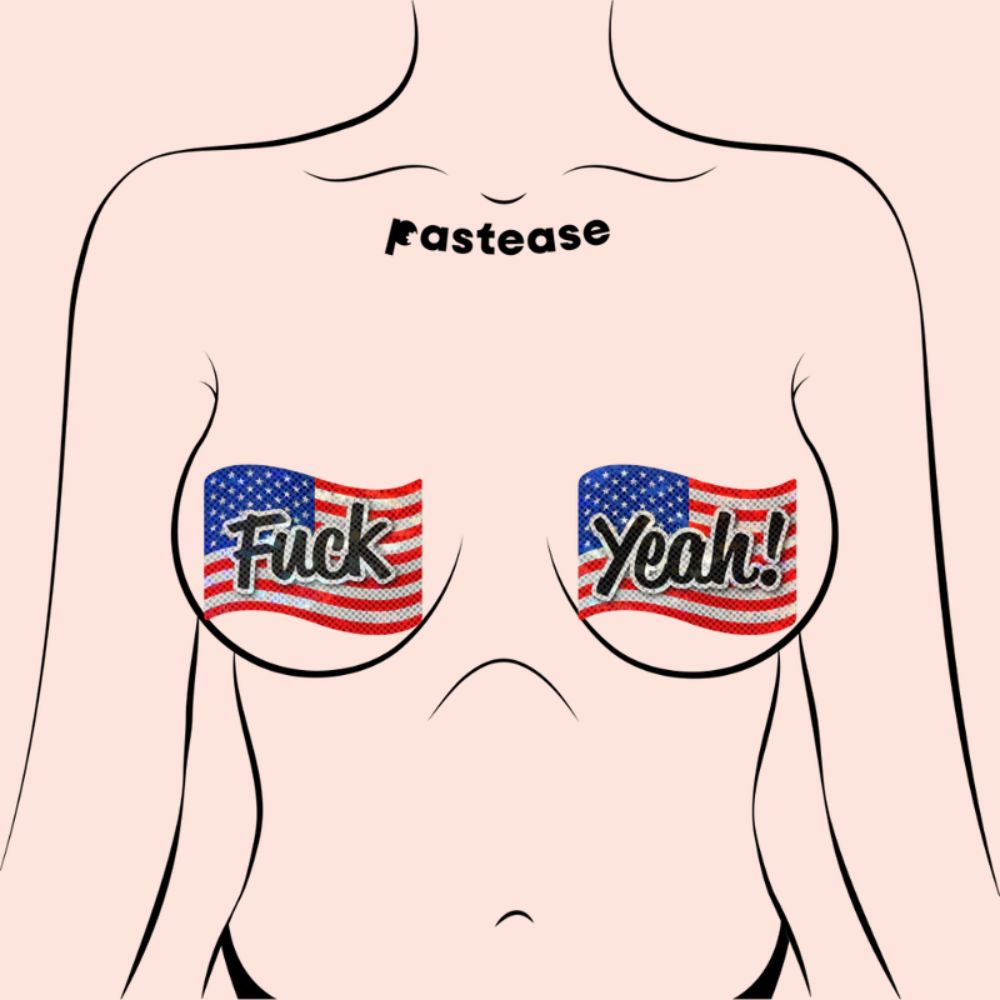 Flag: America 'Fuck Yeah!' USA Stars & Stripes Old Glory Nipple Pasties by Pastease®