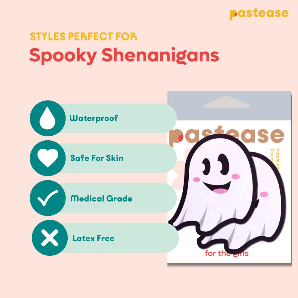 Ghost: Cute White Ghost Nipple Pasties by Pastease®