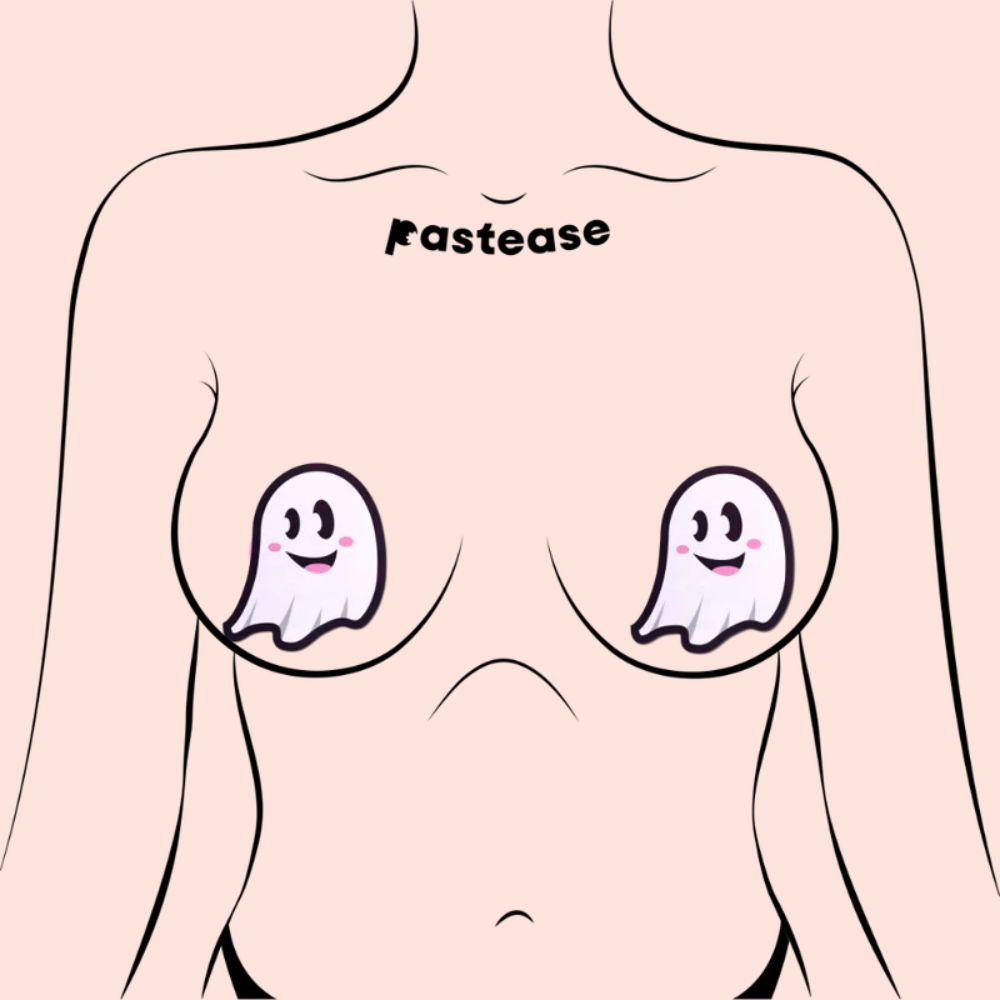 Ghost: Cute White Ghost Nipple Pasties by Pastease®