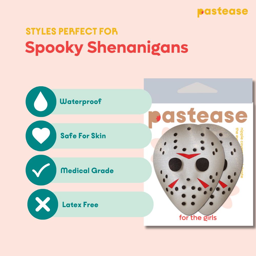 Scary Halloween Hockey Mask Nipple Pasties by Pastease®