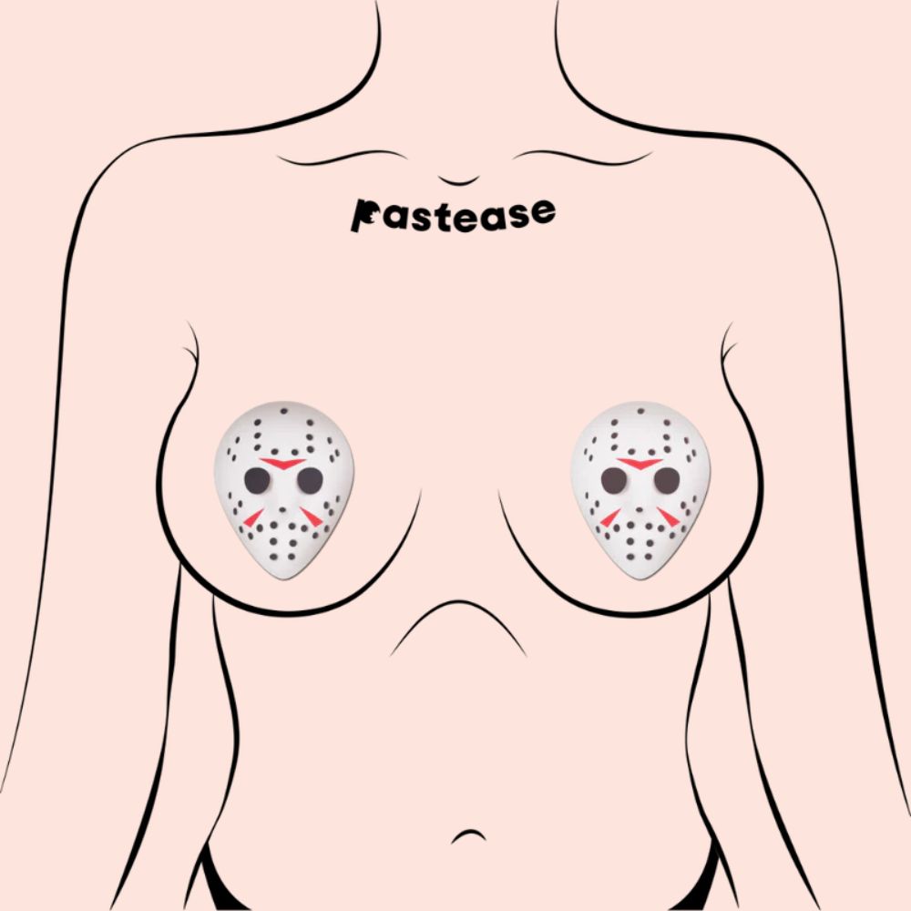 Scary Halloween Hockey Mask Nipple Pasties by Pastease®