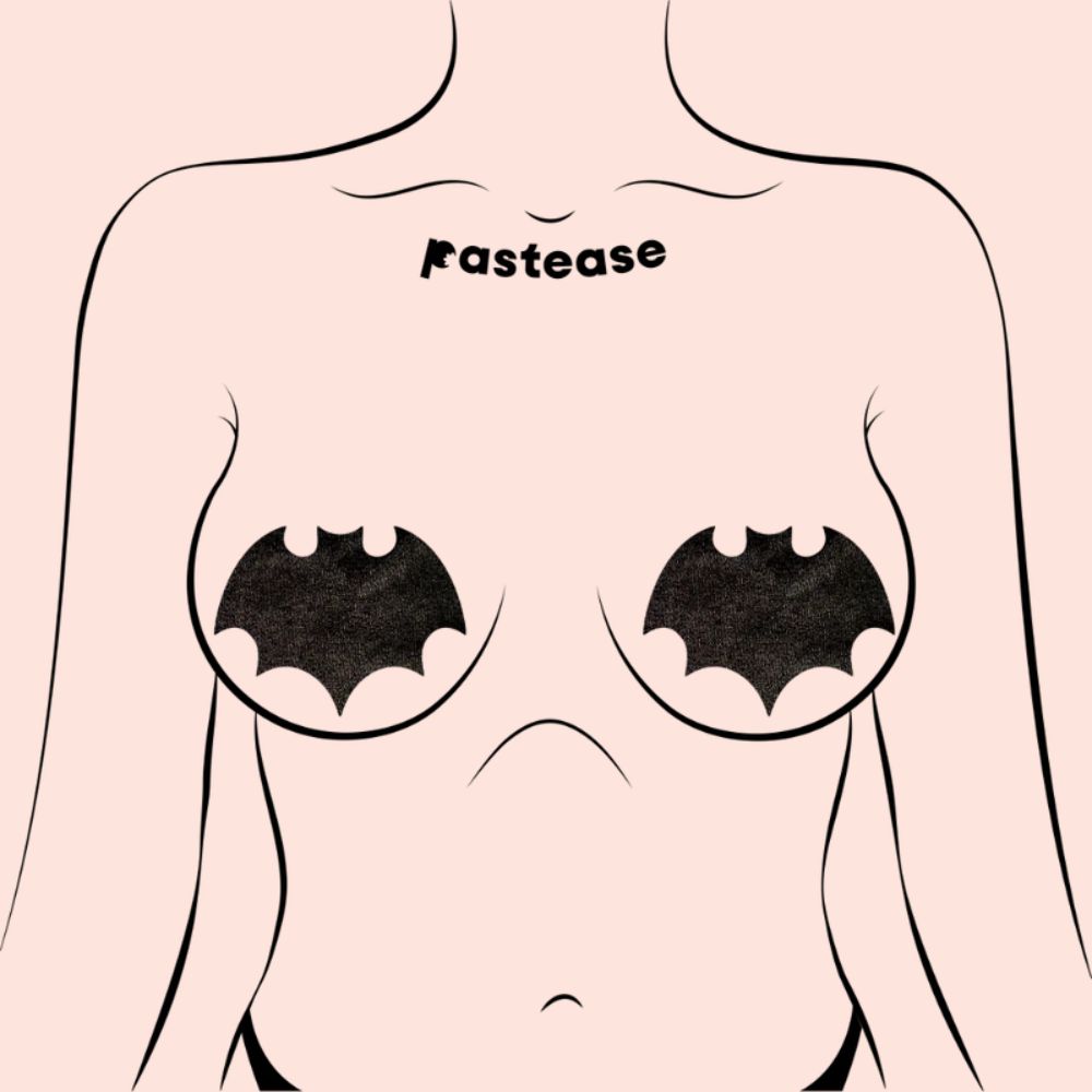 Vamp: Liquid Black Bat Nipple Pasties by Pastease®