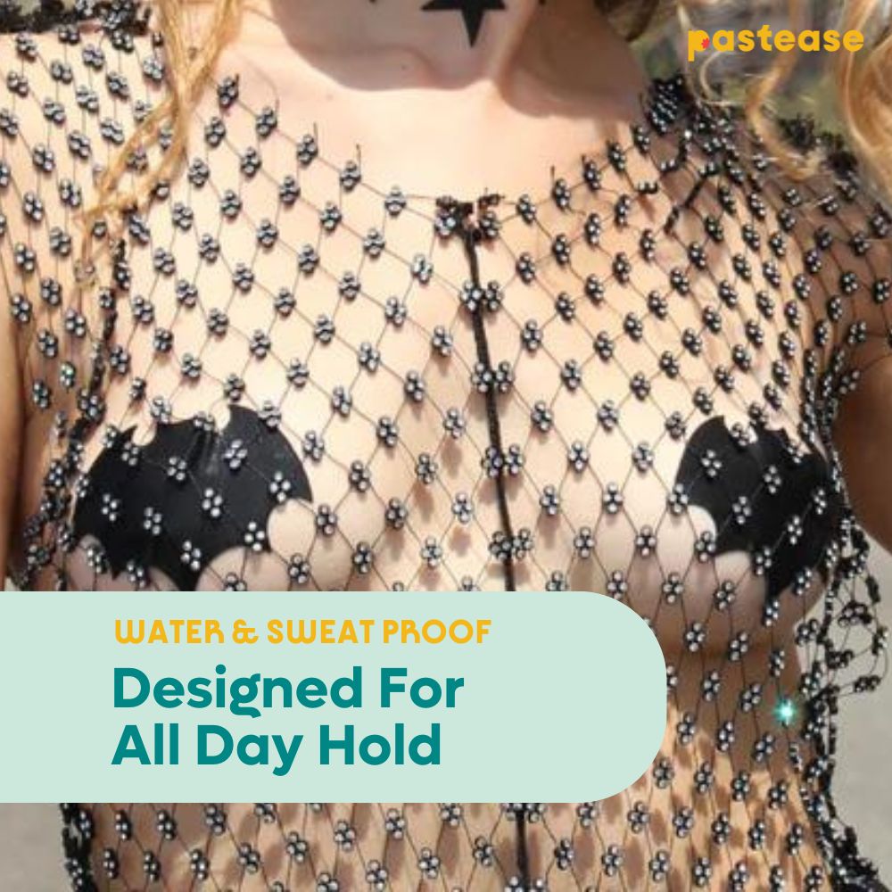 Vamp: Liquid Black Bat Nipple Pasties by Pastease®