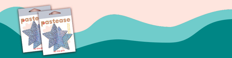 White Boney Skeleton Hands Holding Christmas Holiday Ornament Breast Pasties by Pastease®