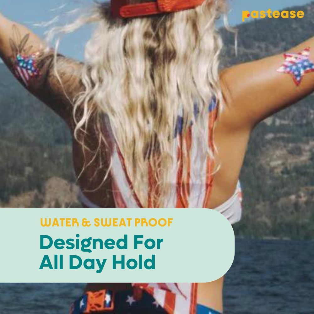 Star: Glittering Patriotic USA Red, White & Blue, Stars & Stripes Star Nipple Pasties by Pastease®