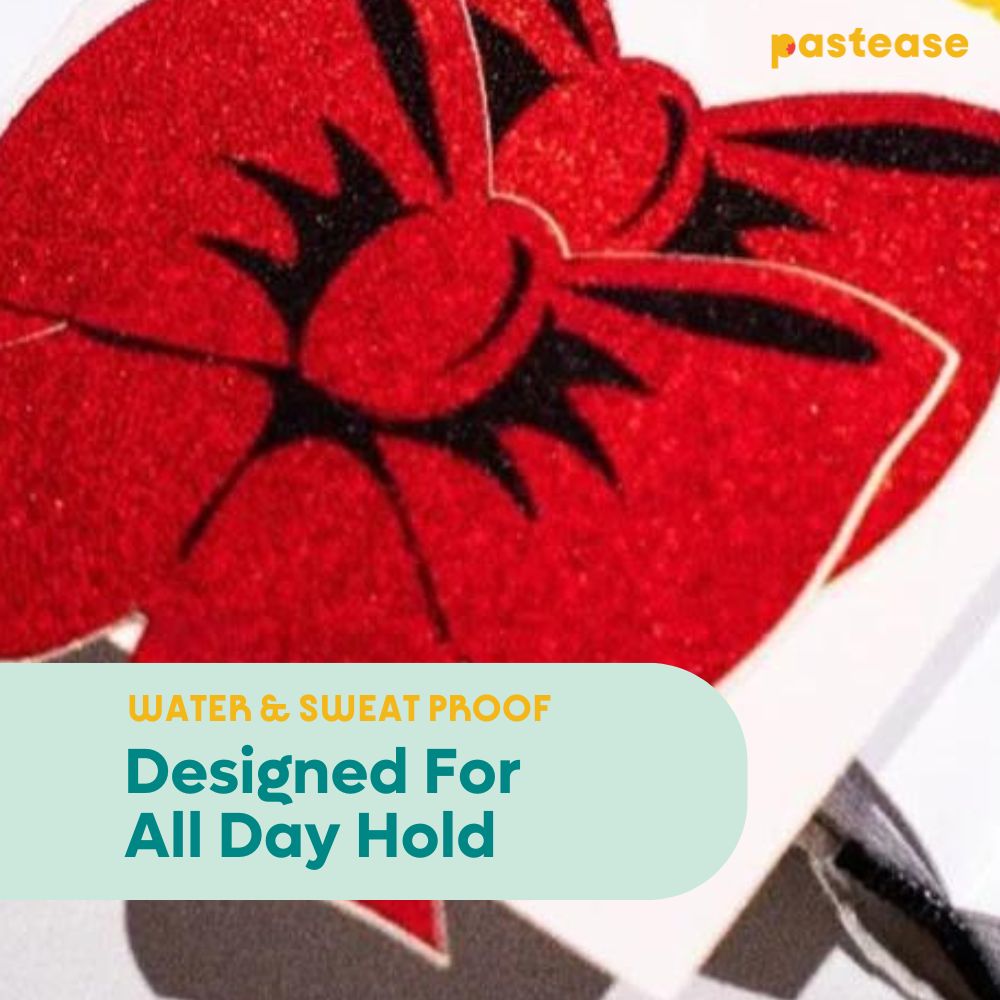 Bow: Holographic Red Bows Nipple Pasties by Pastease®