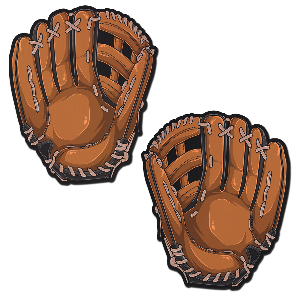 Baseball Mitt Pasties Brown American Baseball Mitt Nipple Covers by Pastease®