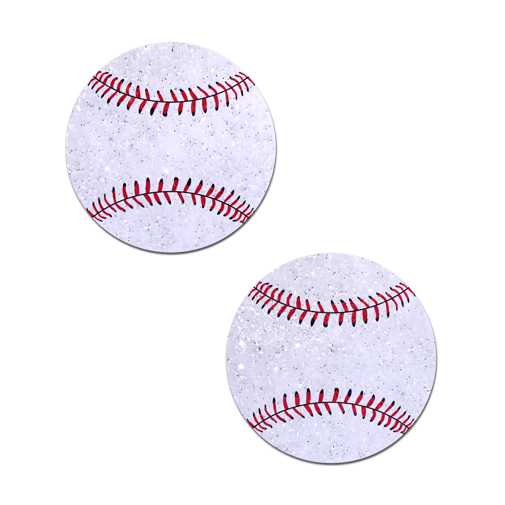 Baseball Pasties on Sparkly Velvet American Baseball Nipple Covers by Pastease