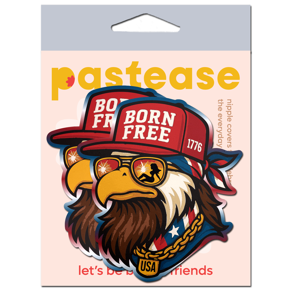 Patriotic Born Free Red White & Blue American Glory Eagle Nipple Covers by Pastease®