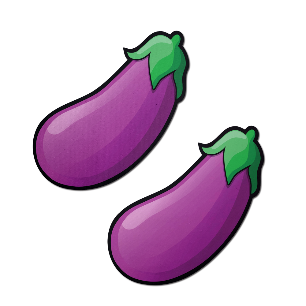 Eggplant Pasties Fat Purple Emoji Nipple Covers by Pastease