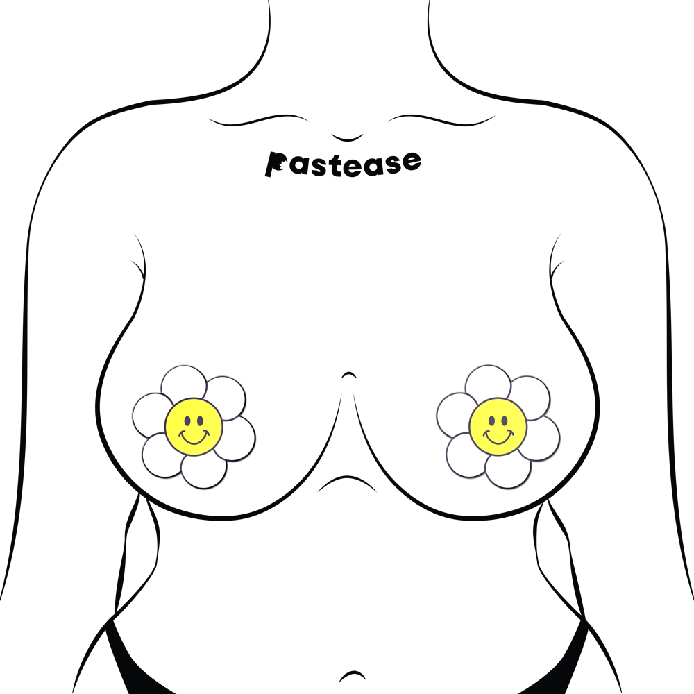 Daisy: Smiling Flower Happy Face Nipple Pasties by Pastease®