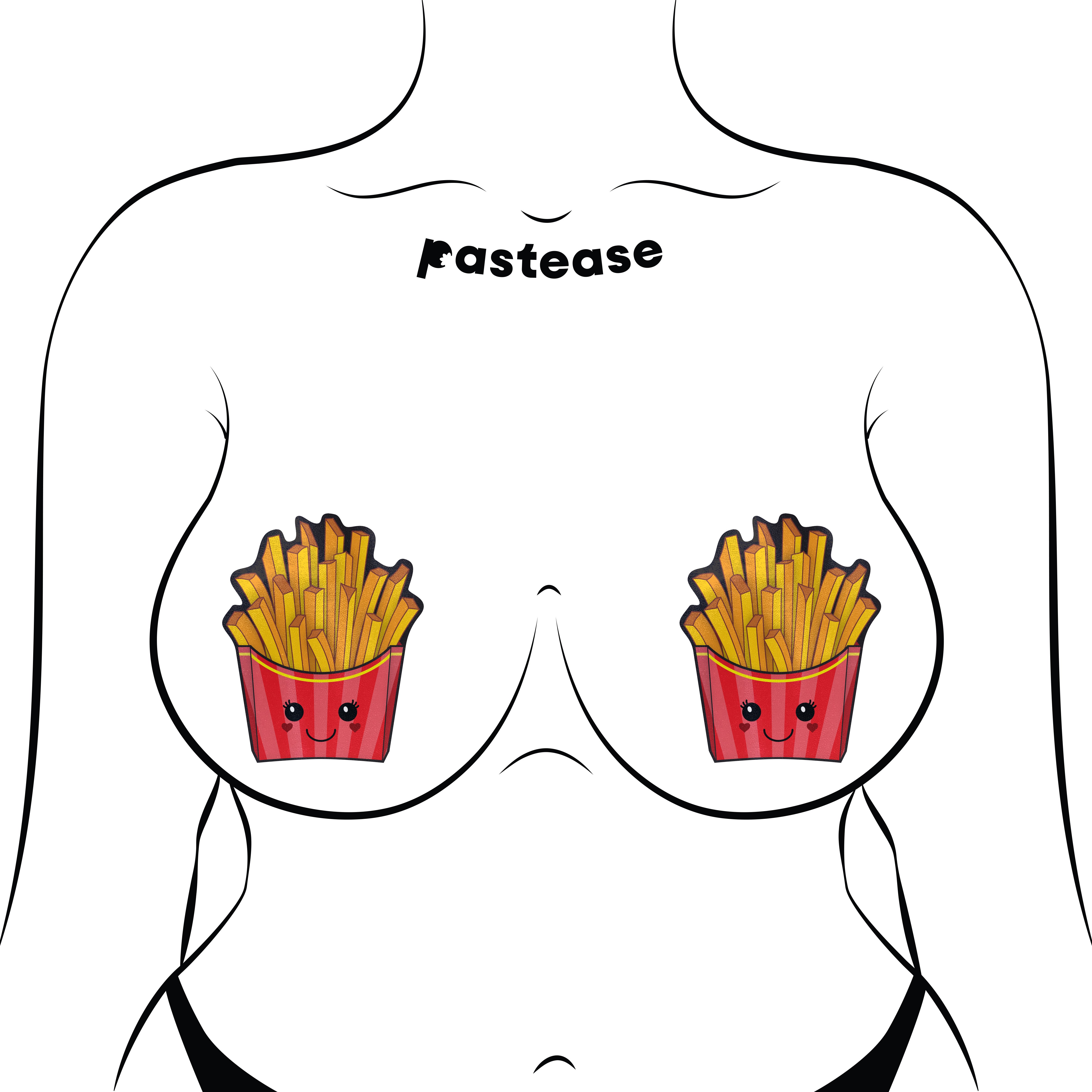 Fry: Happy Kawaii French Fries Nipple Pasties by Pastease®