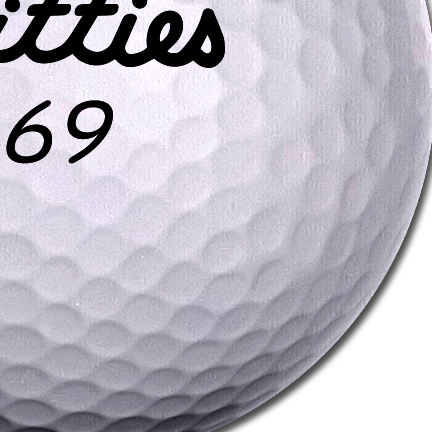 Golfball Pasties 'Titties' Logo Golfing Nipple Covers by Pastease