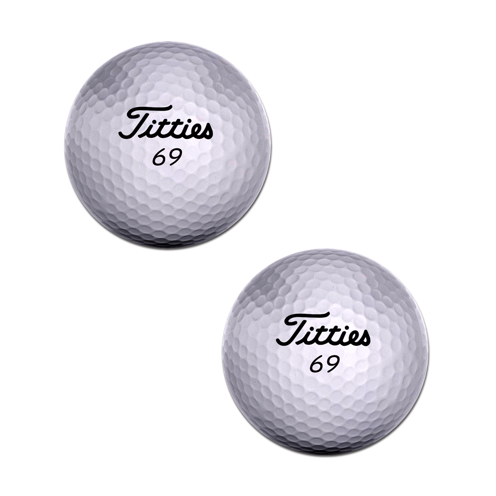 Golfball Pasties 'Titties' Logo Golfing Nipple Covers by Pastease