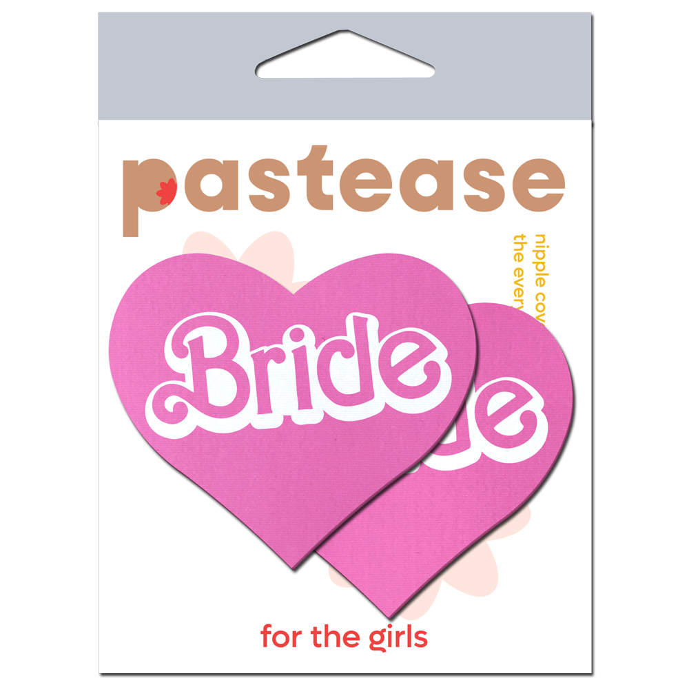 Love: 'Bride' Doll Pasties Pink Iconic Heart Nipple Covers by Pastease