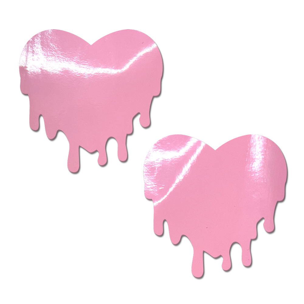 Melty Heart: Patent Leather Fetish Vinyl Melty Heart Nipple Pasties by Pastease®