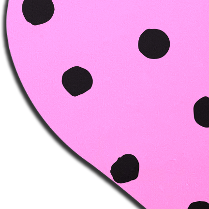 Pink Heart with Black Polka Dot Breast Pasties by Pastease®