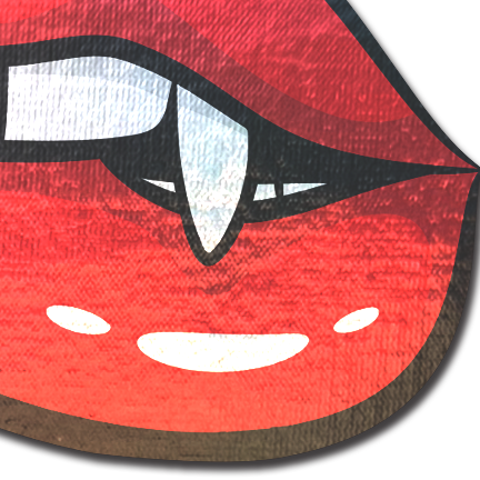 Vampire Fangs Pasties Biting Lip Breast Covers by Pastease