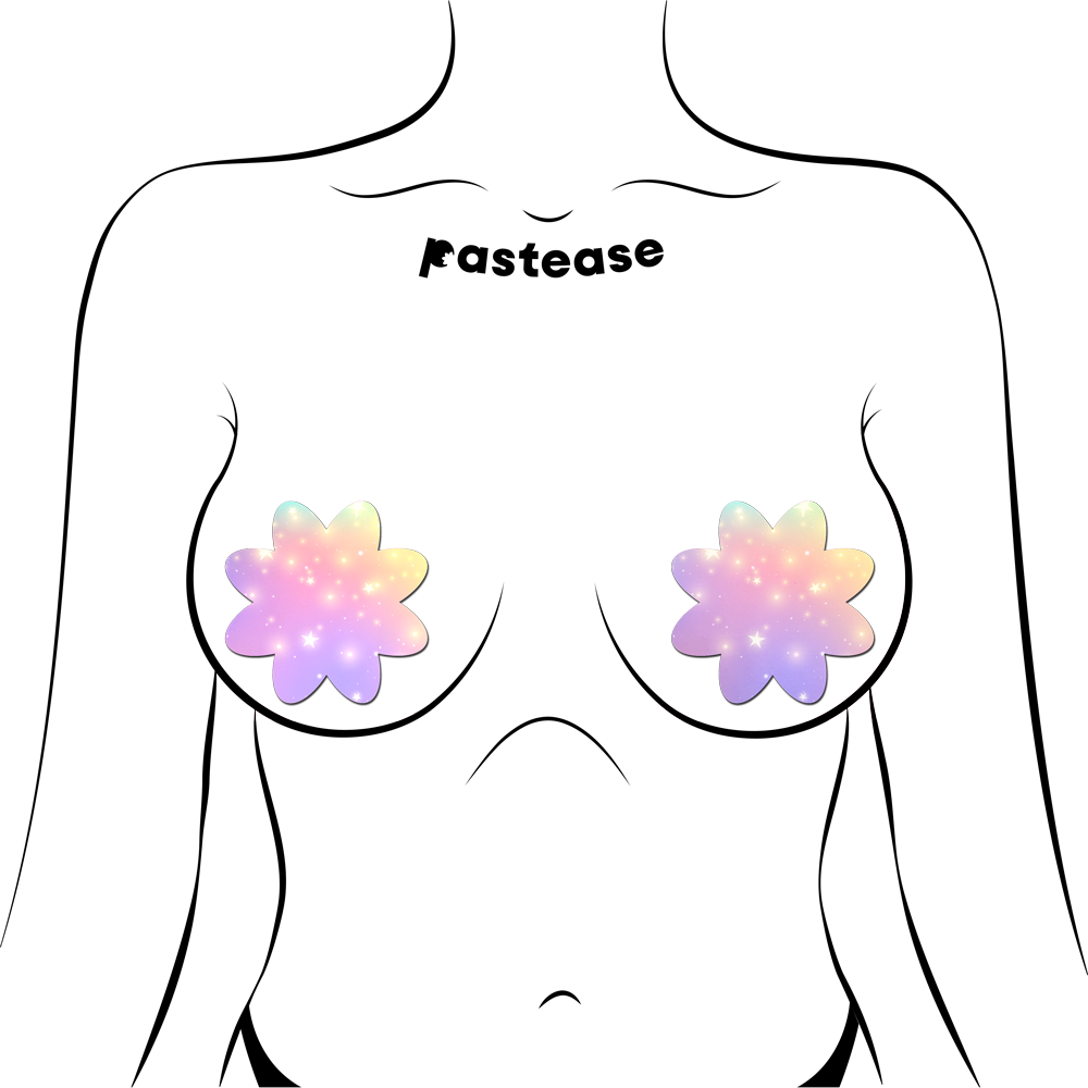 Dreamy Pastel Celestial Stars Petal Breast Pasties by Pastease®