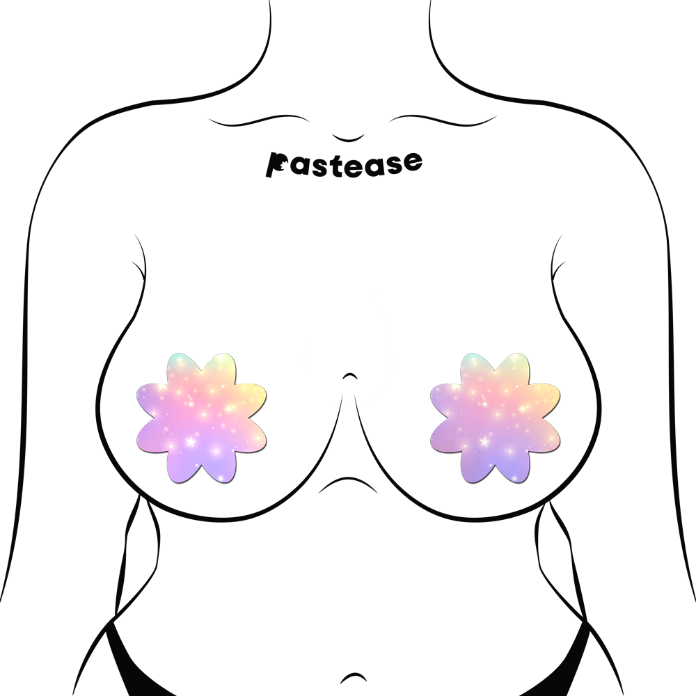 Dreamy Pastel Celestial Stars Petal Breast Pasties by Pastease®