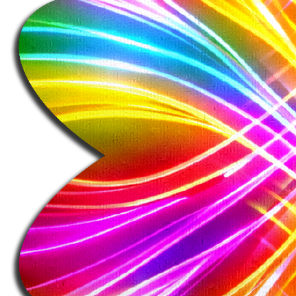 Electric Rainbow Fractal Laser Petal Breast Pasties by Pastease®
