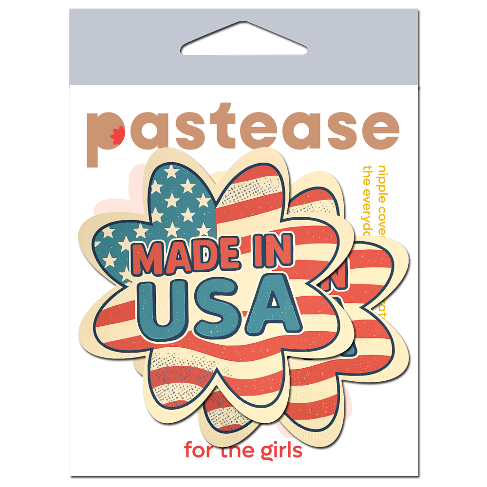 Patriotic Made in USA Flag Petal Breast Pasties by Pastease®