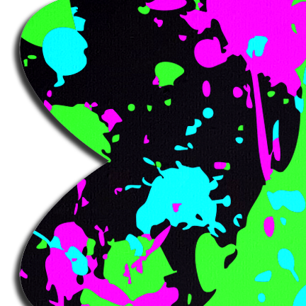 Vibrant Neon Paint Splatter Petal Breast Pasties by Pastease®