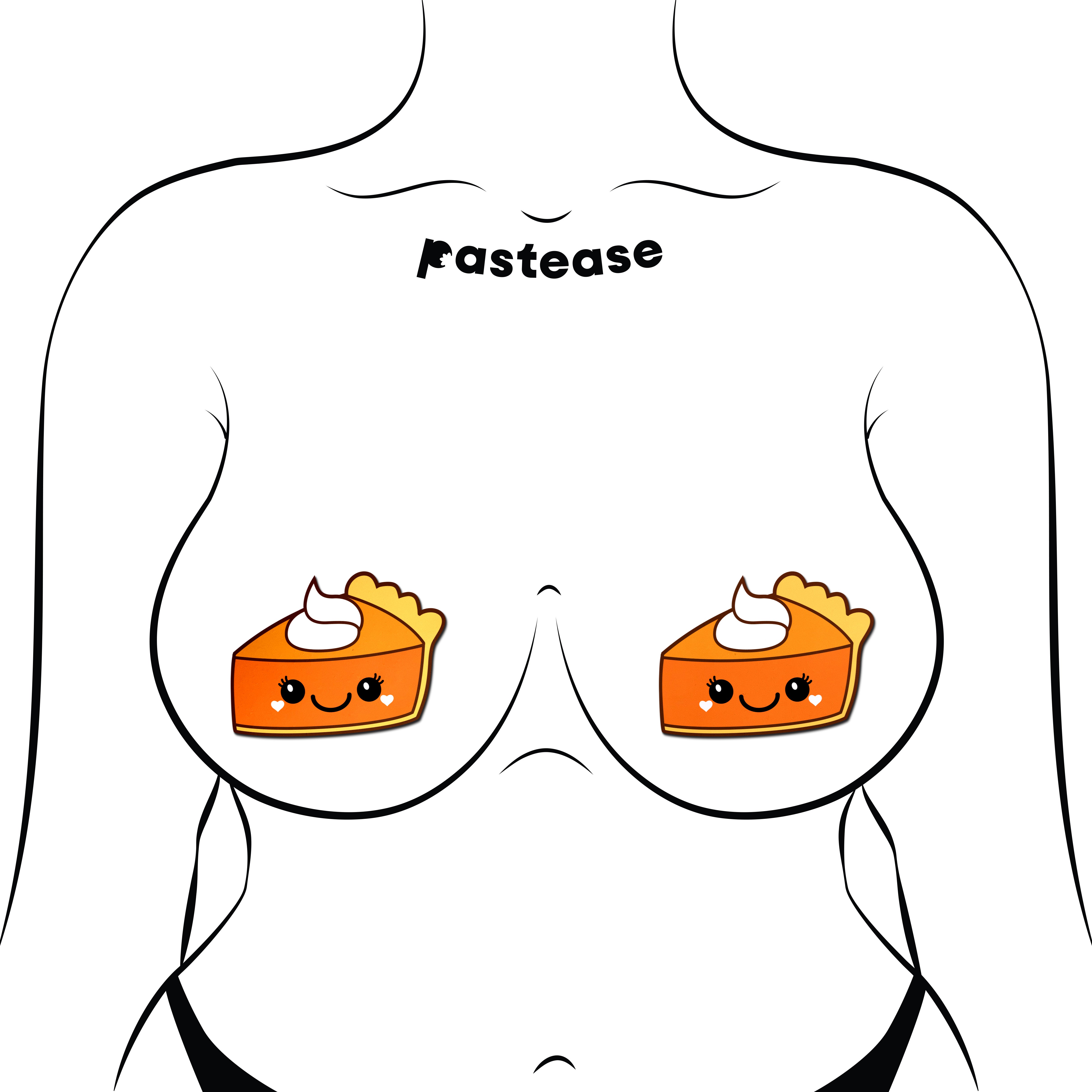 Pie: Happy Kawaii Pumpkin Pie Nipple Pasties by Pastease®