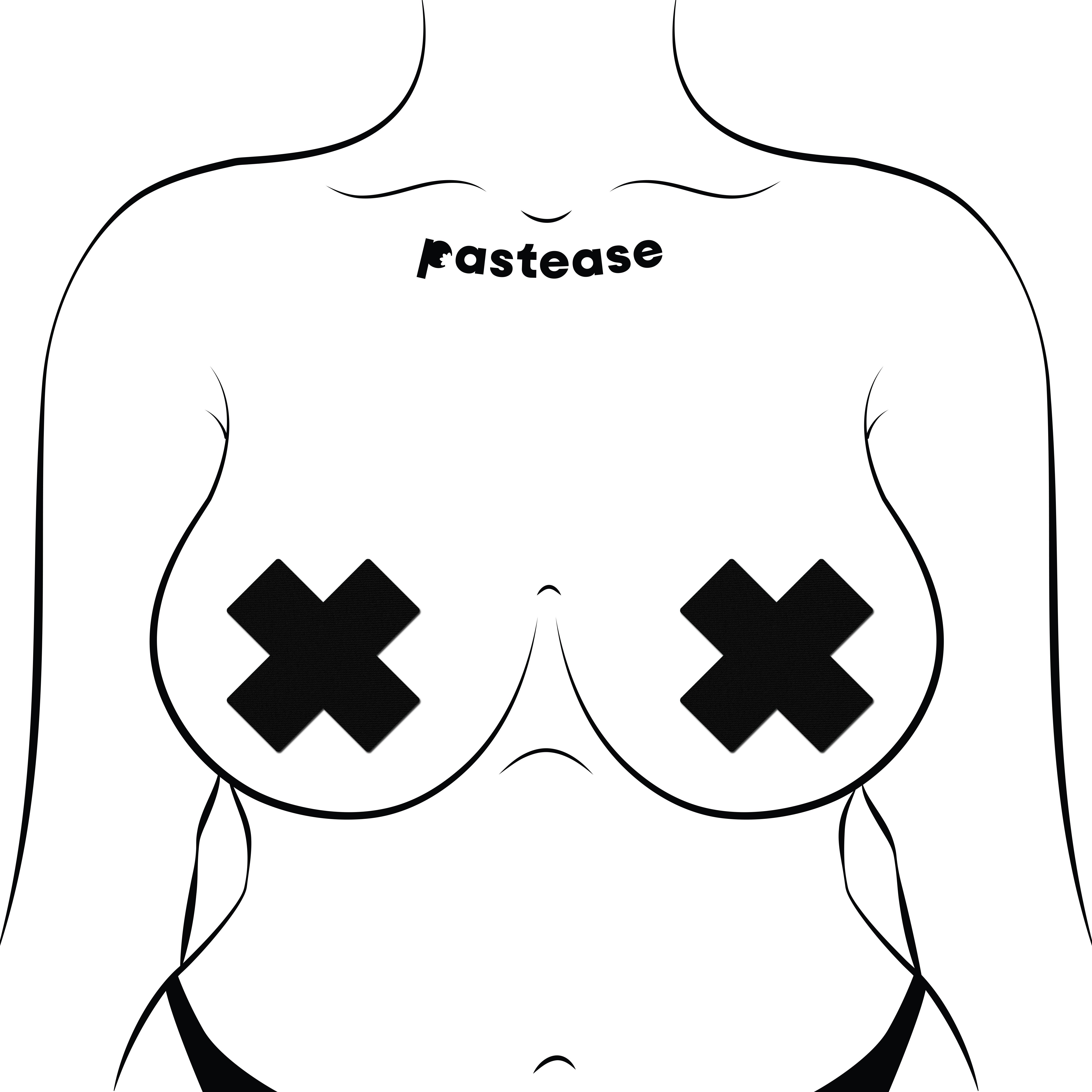 Matte Plus X Cross Nipple Pasties by Pastease®