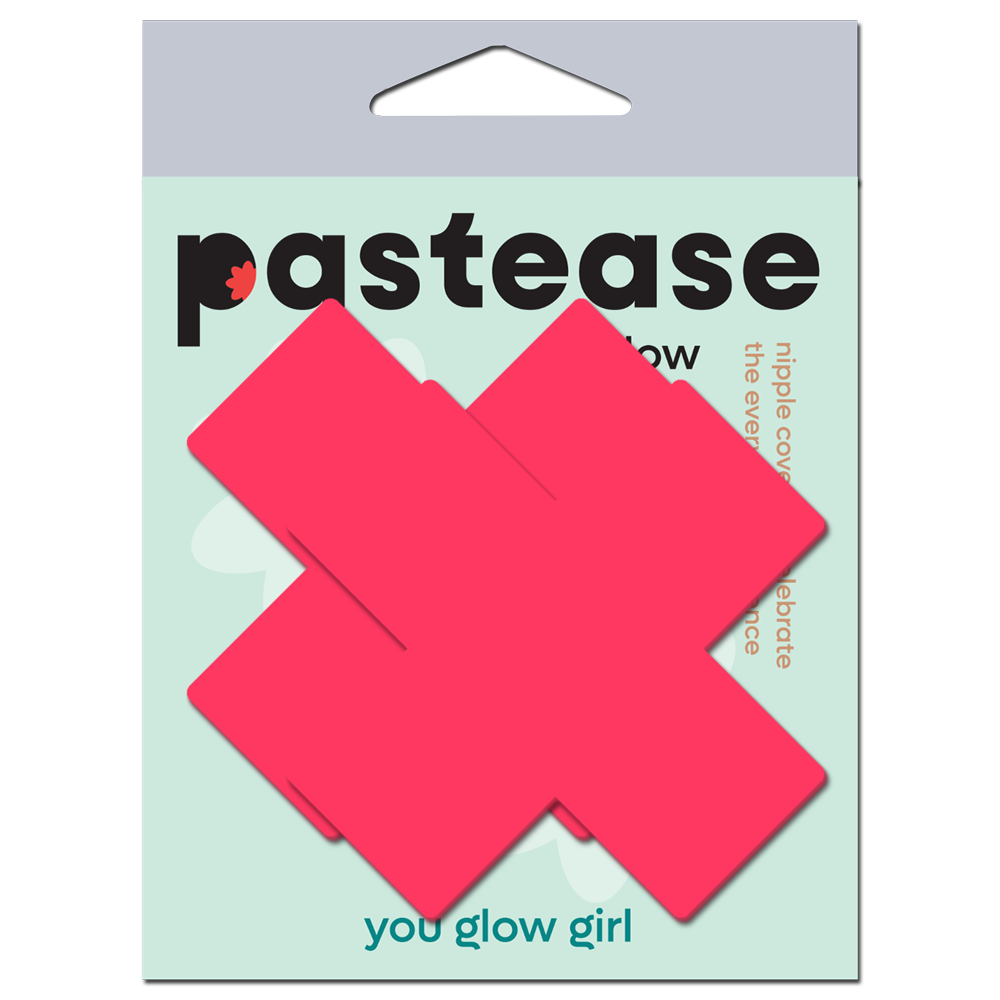 Plus X: Glow-in-the-Dark Neon Cross Pasties Nipple Covers by Pastease®