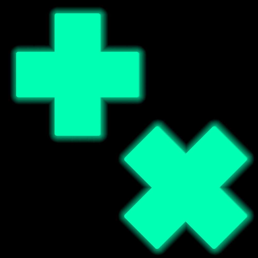 Plus X: Glow-in-the-Dark Neon Cross Pasties Nipple Covers by Pastease®