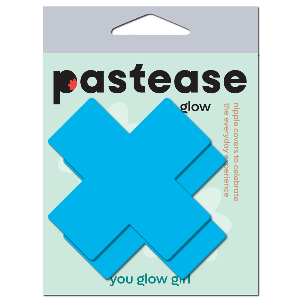 Plus X: Glow-in-the-Dark Neon Cross Pasties Nipple Covers by Pastease®