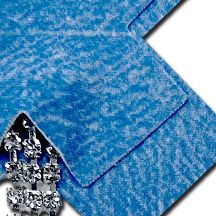 Tassel Pasties: Denim Plus X Pastease with Long Rhinestone Tassel Nipple Pasties by Pastease®