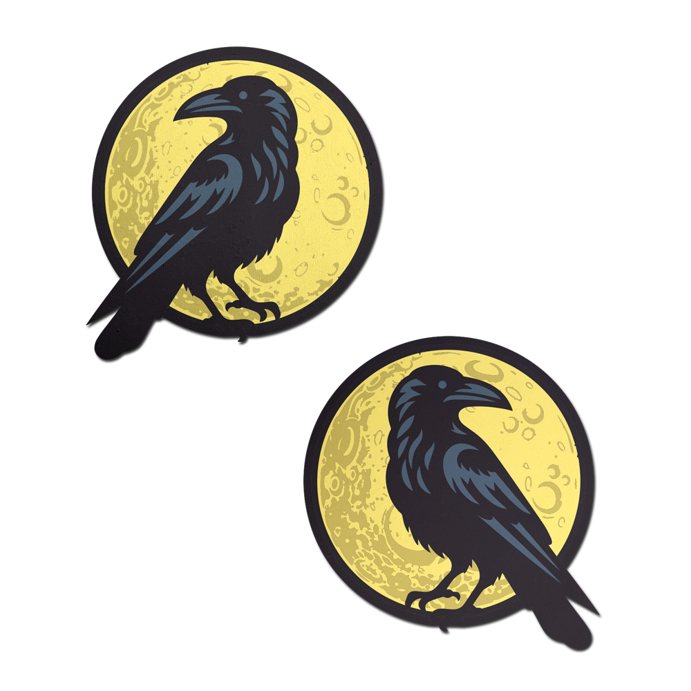 Black Raven and Full Moon Breast Pasties by Pastease®