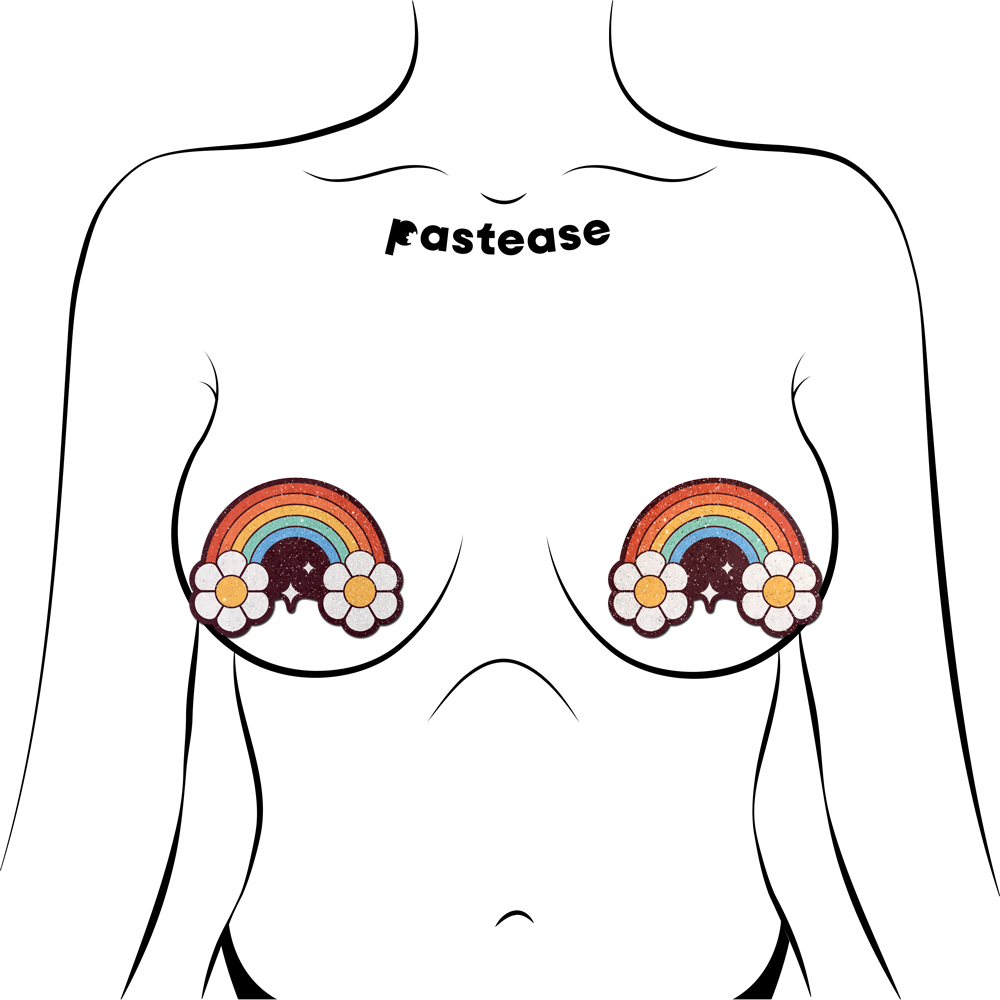 Rainbow Flower Pasties Nipple Covers by Pastease®