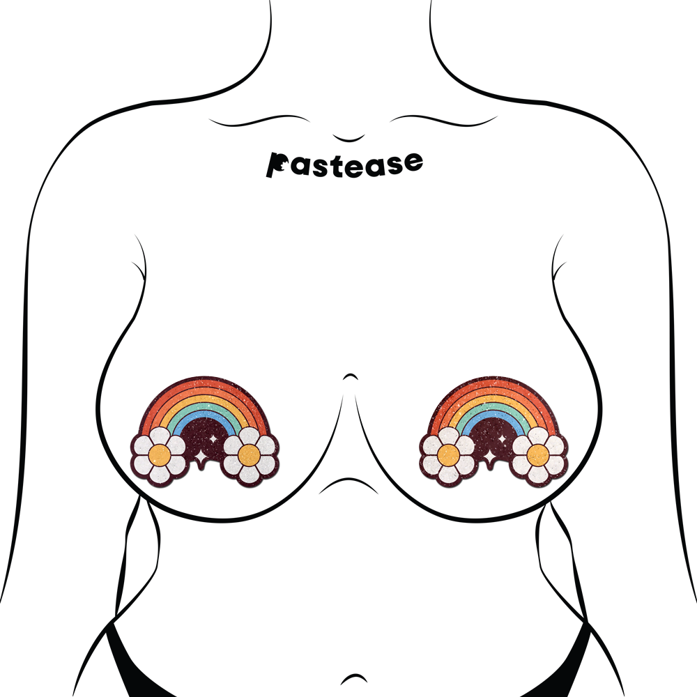 Rainbow Flower Pasties Nipple Covers by Pastease®