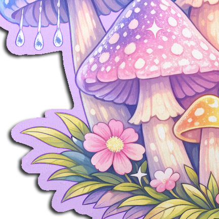 Pastel Celestial Fairycore Mushroom Breast Pasties by Pastease®