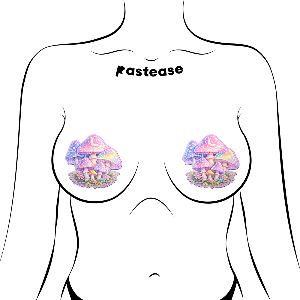Pastel Celestial Fairycore Mushroom Breast Pasties by Pastease®