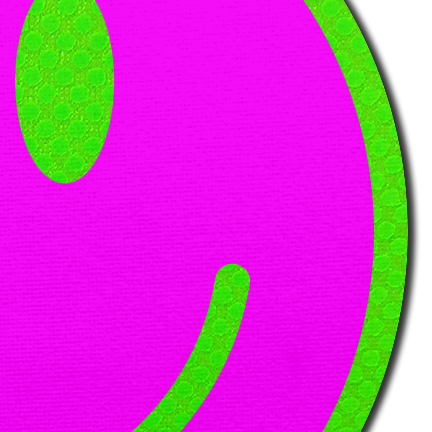Neon Green Glow-in-the-Dark Pink Smiley Face Breast Pasties by Pastease®