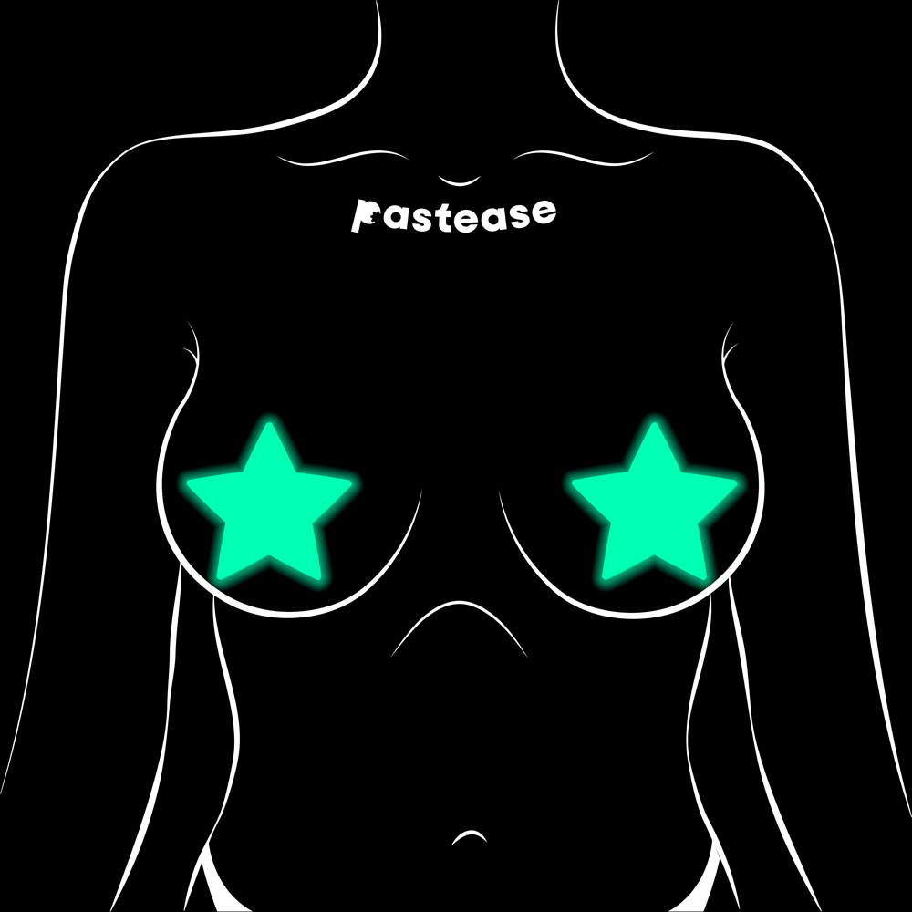 Star Pasties Glow in the Dark Star Nipple Covers by Pastease®