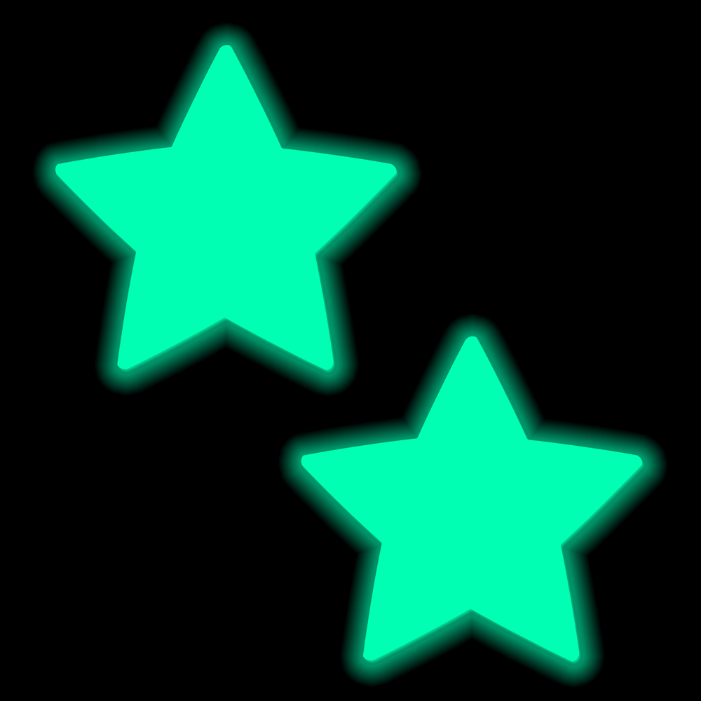 Star Pasties Glow in the Dark Star Nipple Covers by Pastease®