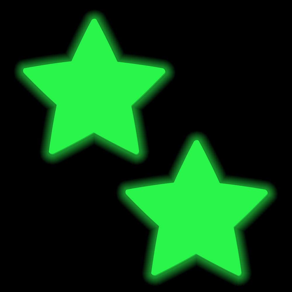 Star Pasties Glow in the Dark Star Nipple Covers by Pastease®