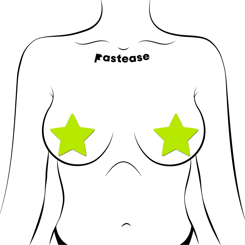 Star Pasties Glow in the Dark Star Nipple Covers by Pastease®